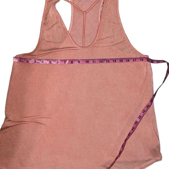 Free People | We the Free Amelia Y-Strap Tank Top Peach Oversized Swing Sz L - Picture 6 of 8
